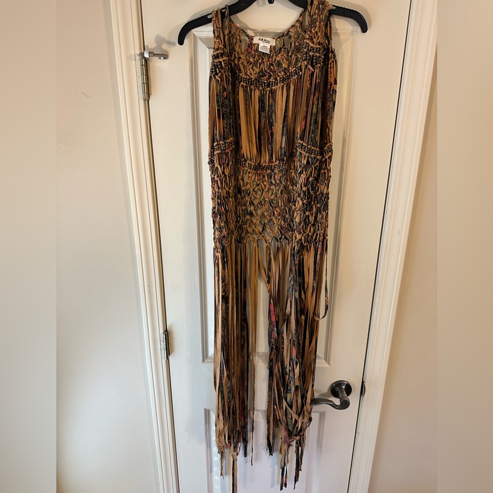 Sofie Couture Multicolor Fringe Vest